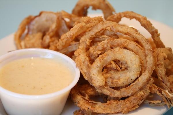 Atomic Wings onion fries