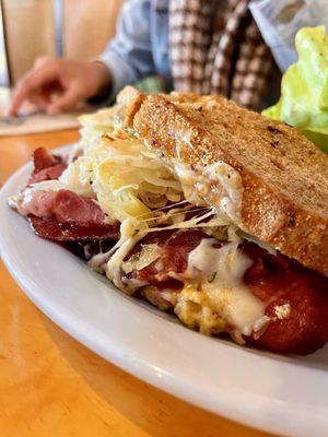 Beef tongue Reuben