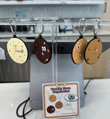 Cute Cookie Face Keychains.