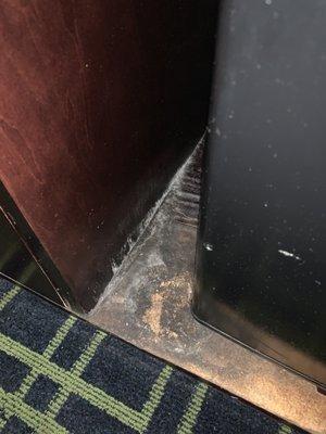 Mold surrounding mini fridge