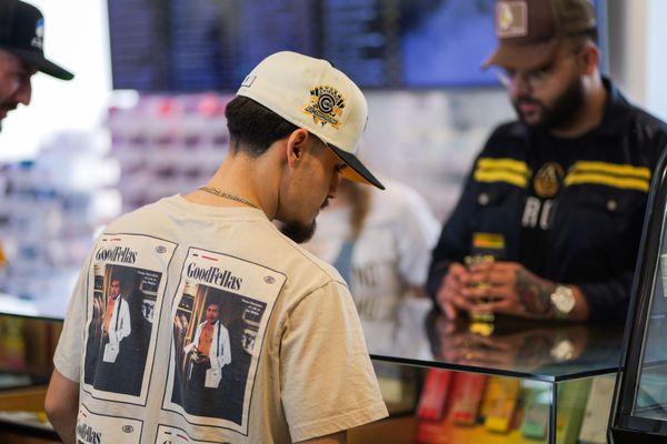 Customer shopping for cannabis gummies