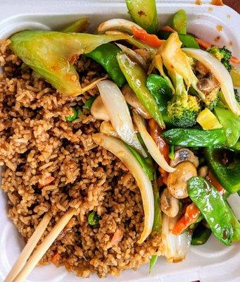 Veggies and fried rice