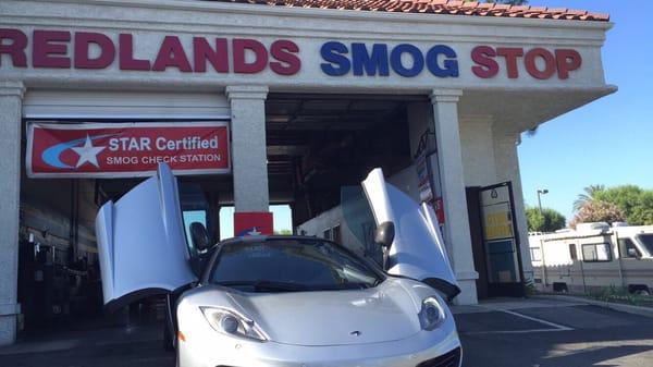 2014 Mclaren mp4-12c spider came in to get its initial California smog check