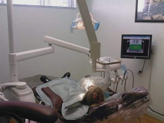 Getting her x rays done and Dr. Wong is so friendly and explains all he does she was not even worried at all any more