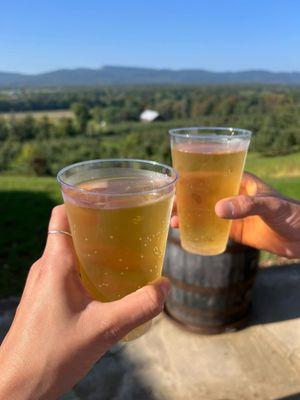 Apple mimosa ciders