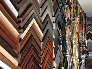 A wide selection of wood and metal frames.