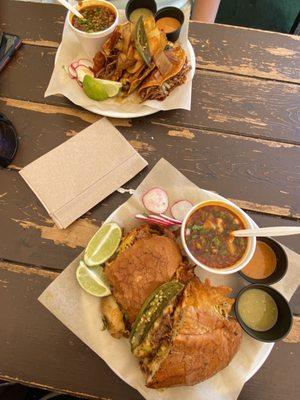 Birria Grilled Cheese Sandwich , & Quesabirrias