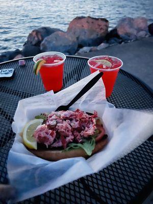 Lobster roll, Rum Punch & Dockside iced tea!