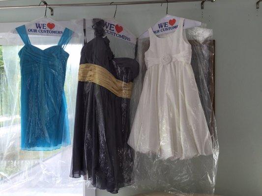 Cleaned dresses