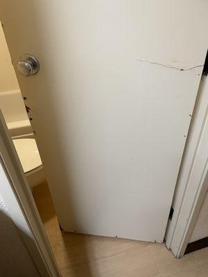 Full view of outside bathroom door