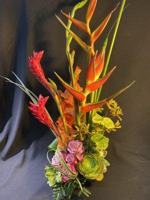 Tropical Design. Business, Congratulations or Sympathy Tribute