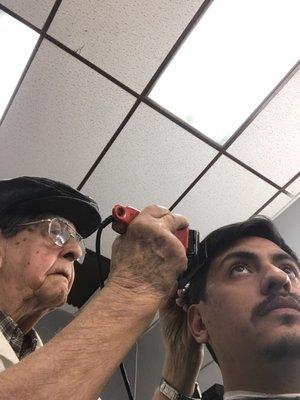 Don Toño, 1 st generation barber   The artform is not lost.