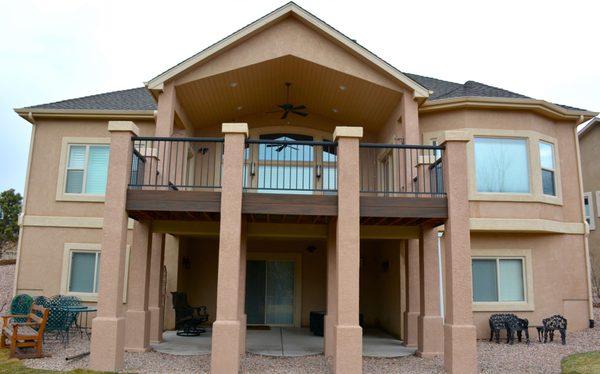 Stucco pillars? Not a problem. This deck was just meant to be updated.