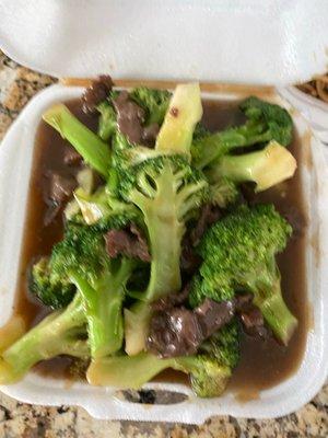 Beef and broccoli (doesn't come with rice)