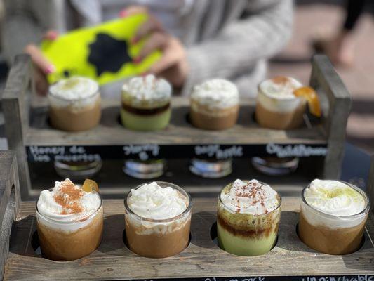 Coffee flight from Friday.  These were legit the best ever.  Mondays were good too..