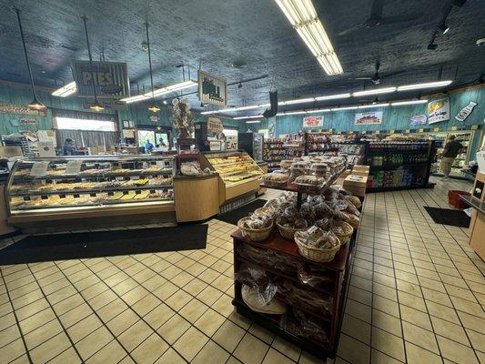 View of indoor section of the market (deli, bakery)