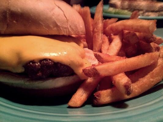 Burger and fries