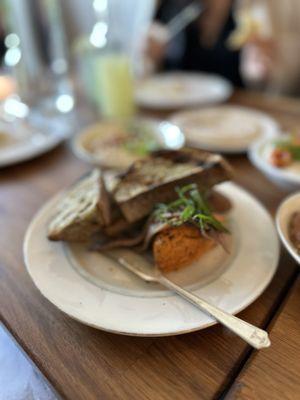 Harrisa Butter with Anchovies & Grilled Bread