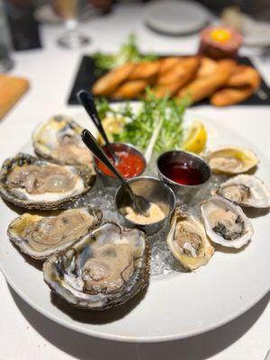 Featured Oysters, Blue Points on the Half Shell