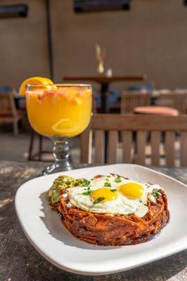 Chilaquiles served at Weekend Brunch