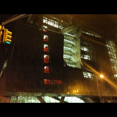 Engineering building at night