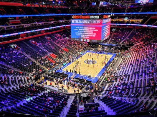 Pistons versus Raptors at Little Ceasars Arena