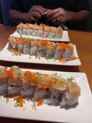 3 I love salmon rolls