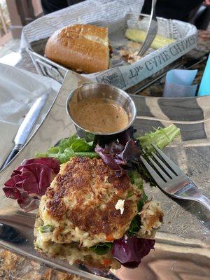 Crabcakes were absolutely delicious title sandwich was great also enjoyed sitting on the porch great place to go