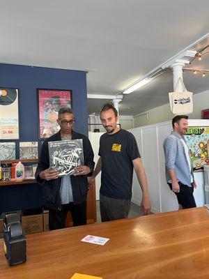 With owner Matthew Siracosa and the rare original Sun Ra album