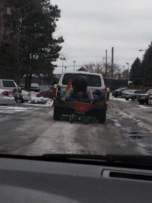 How they salt the parking lot.