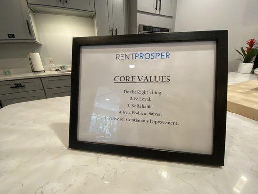 Our Core Values that we live and breathe!