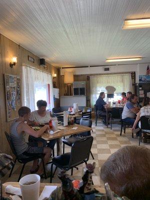 Dining room is ready for families