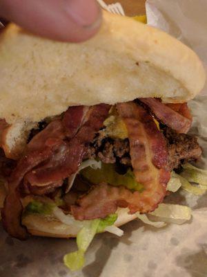 Western Bacon Cheeseburger with everything, and I do mean everything.