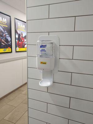 Hand sanitizing stations