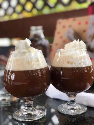 Pre New Year's Irish coffees!! One for me and one for you!