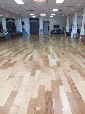 Just a few weeks ago, under water.  My wife's dance studio was under water. Thank you Doug and your amazing team for the amazing new floor.