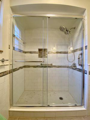 this is our main bath.  we originally had a tub and Lucids Home Renovations built this walk in shower