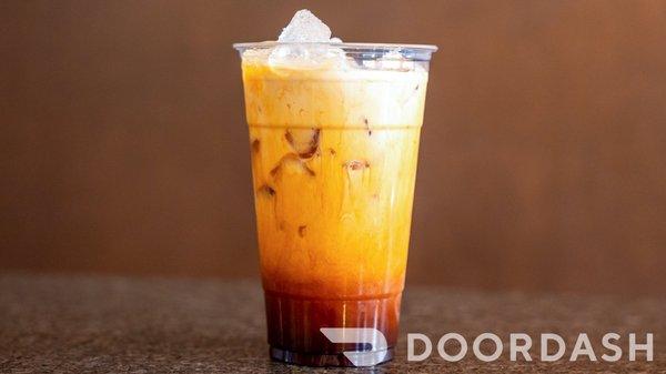 Thai Iced tea with boba