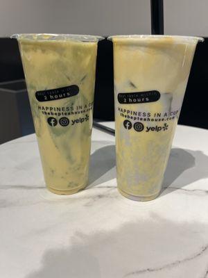 Matcha Brulee and Taro Brulee