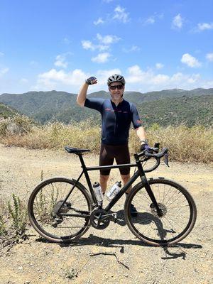 This is me after a killer climb to The Oak Tree on Sullivan's Trail in the Santa Monica Mountains