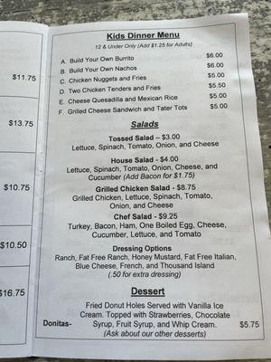 Dinner Menu (pg 8) - July 2024