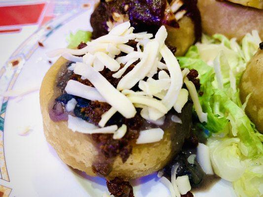 Chorizo & black beans sope