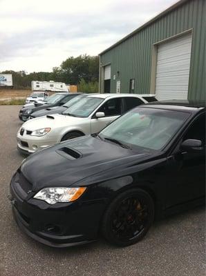 Lots of Subaru's