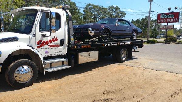 Our 2018 freightliner M2  Hauling a 1967 restored Plymouth Tornado