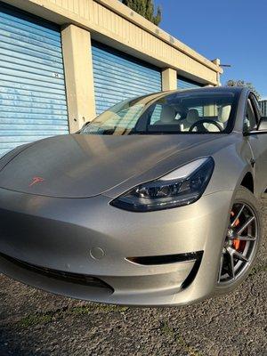 Front of Tesla model 3