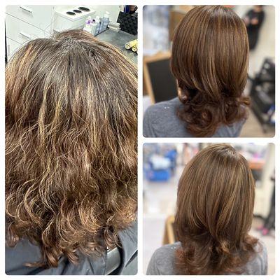 Partial Highlights, Baby Lights, Haircut and Full Style by Lauren!