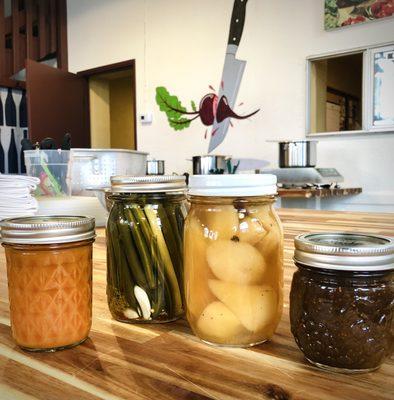 We offer canning and fermenting classes!