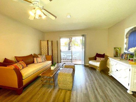 Studio Apartment at Paradise Gardens Apartments in Long Beach, California.