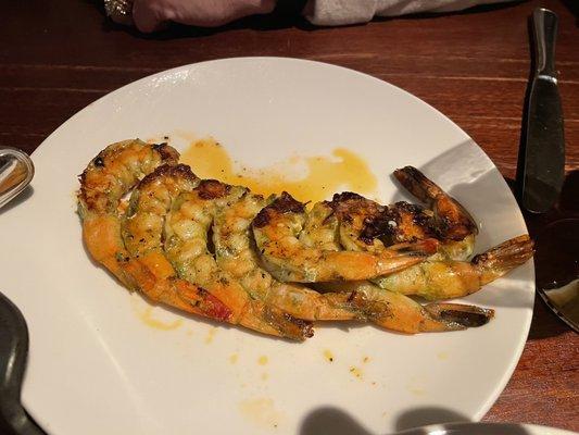 grilled shrimp and calabrian butter