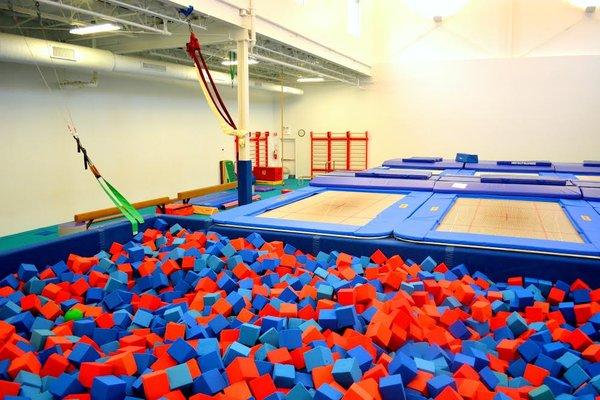 Trampolines and recreational beam area #GymB